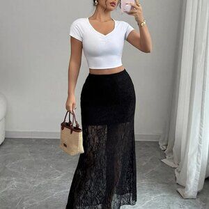Lace Maxi Skirt